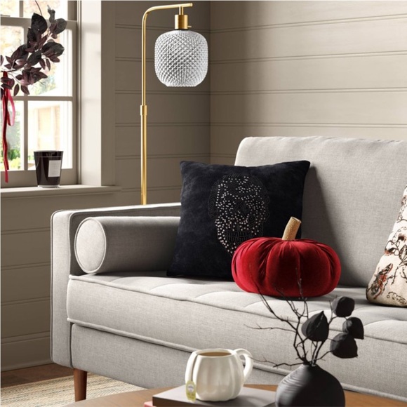 NEW Threshold Velvet Pumpkin Throw Pillow - Picture 4 of 6